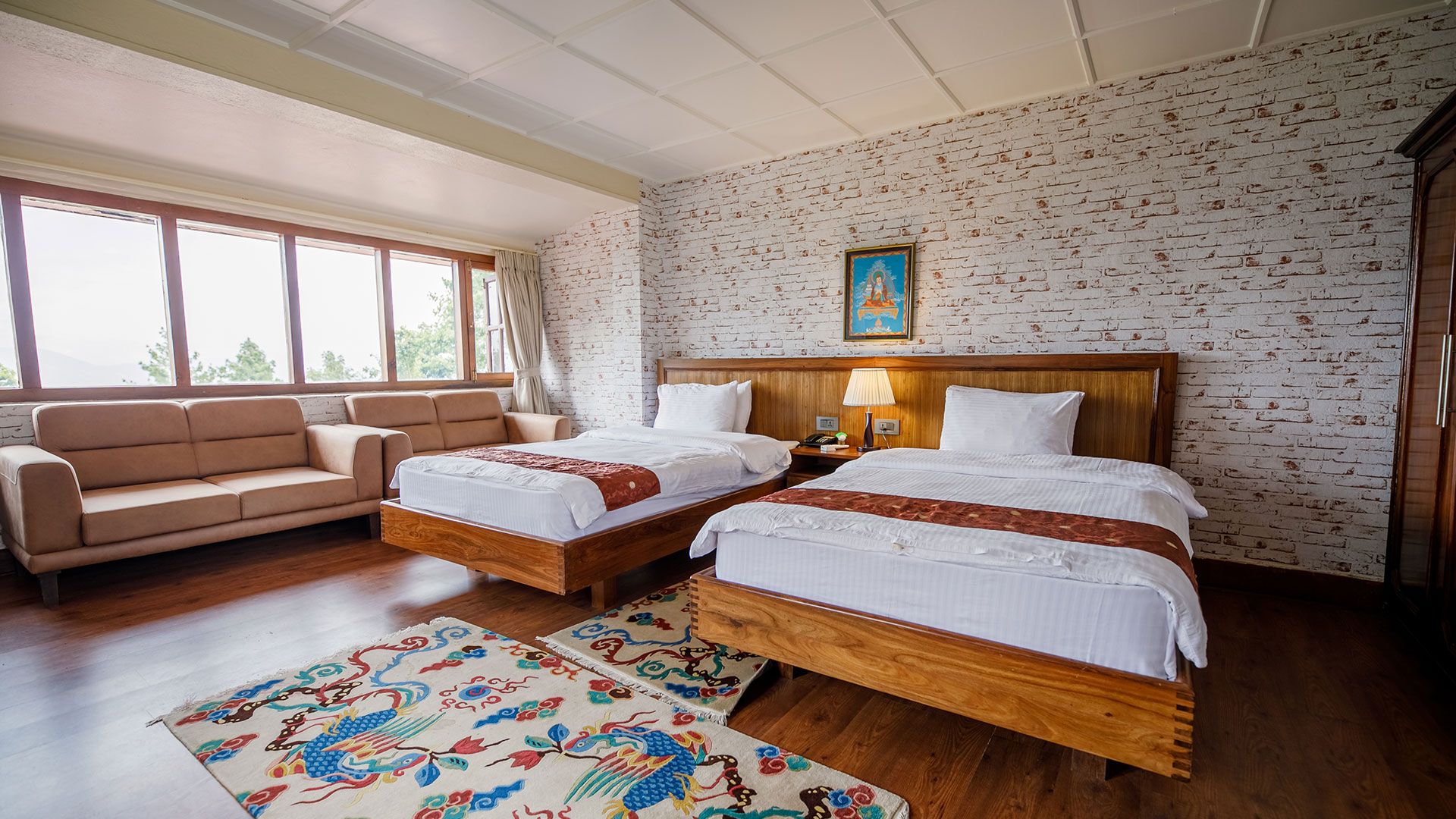 Lalitpur Premium Room beds and couch